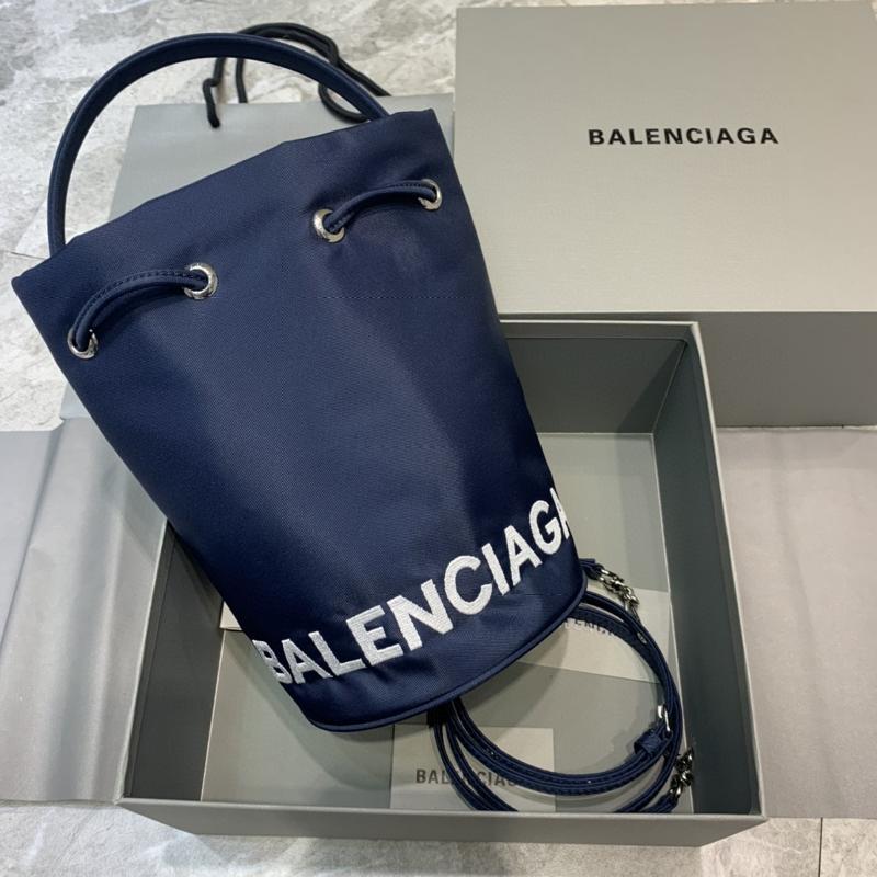 Balenciaga Bags 656683 nylon cloth dark blue